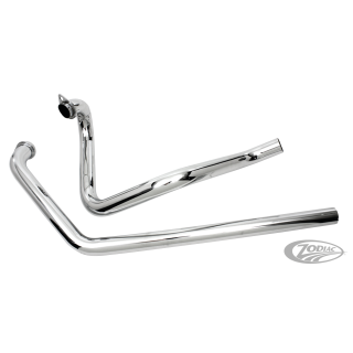 True Dual Exhaust Headers Chrome FL70-84