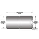 4pck slip/snug dowels .250"x.252"x.52"