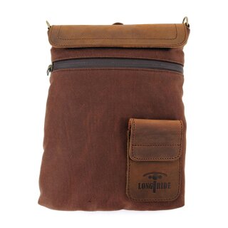 Longride, small Heritage waxed duffle/tank bag. Brown/Ranger