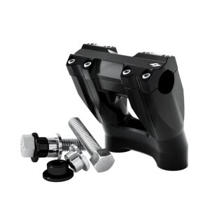 Kraus, Kickback Riser set. 25mm clamp, 127mm rise. Black