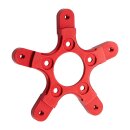 Arlen Ness, Touring brake rotor adapter. Ness wheels. Red