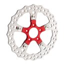 Arlen Ness, Touring brake rotor adapter. Ness wheels. Red