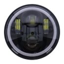 Bright, 5.75 inch LED headlamp unit. Black