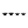 Kodlin, solid riser bushing set. Black