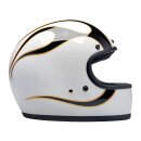 Biltwell Gringo helmet gloss white/black flames