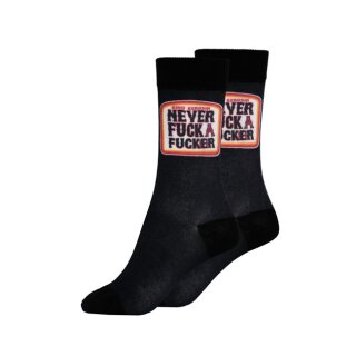 King Kerosin Never Fuck a Fucker sock steel grey
