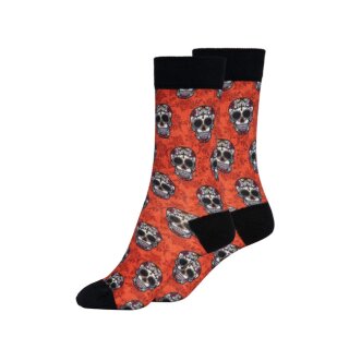 King Kerosin AOP Sugar Skull socks zimt