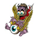 Lethal Threat Monster Flying Eyeball sticker