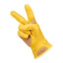 Biltwell Work 2.0 Motorrad Leder Handschuhe gold gelb