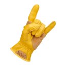 Biltwell Work 2.0 Motorrad Leder Handschuhe gold gelb