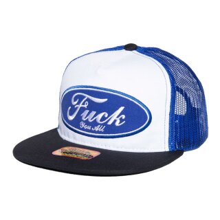 King Kerosin Fuck cap white/blue