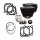 S&S, M8 136" big bore cylinder & piston kit. Black fins