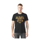 Von Dutch Acid wash t-shirt black/yellow