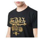 Von Dutch Acid wash t-shirt black/yellow