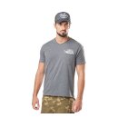 Von Dutch V-neck t-shirt chest pocket dark grey