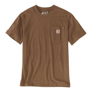 Carhartt K87 Pocket S/S t-shirt oiled walnut heather