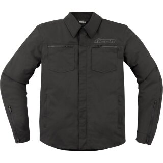 ICON Upstate Canvas CE™ Motorrad Jacke mit EN Protektoren schwarz
