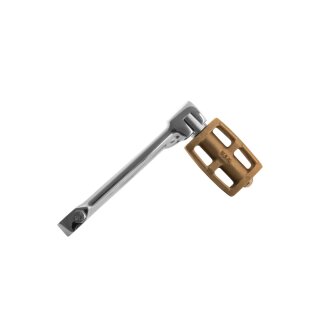 Straight Kick Arm and Pedal Complete Assembly Bronze Stainless Steel Polished