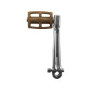 Straight Kick Arm and Pedal Complete Assembly Bronze Stainless Steel Polished