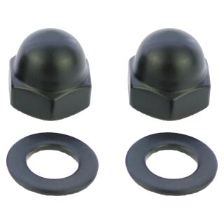Mirror Nuts Kit Satin Black Powder Coated