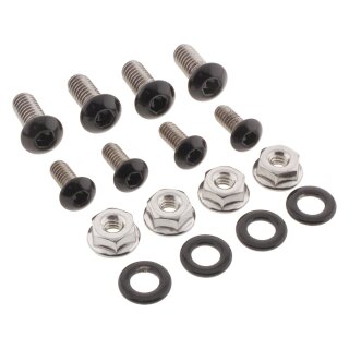 Front Fender Screw Kits Gloss Black Powder Coated