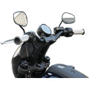 Clubstyle Riser Kit Height: 9", For 1 1/4" Handlebar, Round Instrument Black Satin