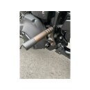 Club Style Engine Guard for M8 Softail with Oil Cooler Protection Bronze Powder Coated Rear