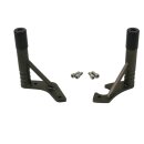 Club Style Engine Guard for M8 Softail with Oil Cooler Protection Bronze Powder Coated Rear