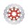 Colored Disc Wave DF FLW Floating Brake Disc Anodized Inner Aluminium Carrier Red 11,5" Rear
