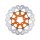 Colored Disc Wave DF FLW Floating Brake Disc Anodized Inner Aluminium Carrier Orange 11,5" Rear