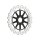 Steve Wave Design Floating Brake Disc Black carrier, for 5 x 5/16" brake disc fixation (5 Adapter bushings 3/8" to 5/16" included) Stainless Steel 11,5" Front
