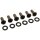 Derby Cover Screw Kits Gloss Black Powder Coated