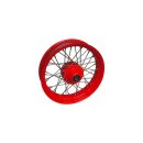 40-Spoke Wheels Polished Stainless Steel Spokes Red...