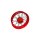 40-Spoke Wheels Polished Stainless Steel Spokes Red 3/4" 21" 2,15" Dual Disc