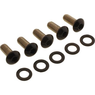 Derby Cover Screw Kits Gloss Black Powder Coated