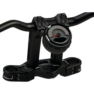 Clubstyle Riser Kit Height: 7", For 1 1/4" Handlebar, Round Instrument Black Satin