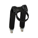 Clubstyle Riser Kit Height: 7", For 1 1/4" Handlebar, Round Instrument Black Satin