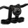 Clubstyle Riser Kit Height: 7", For 1 1/4" Handlebar, Round Instrument Black Satin