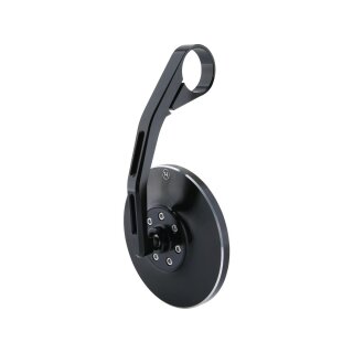 Conero 2 Bar End Mirror Long stem (120 mm) Black Cut Anodized