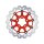 Colored Disc Wave DF FLW Floating Brake Disc Anodized Inner Aluminium Carrier Red 11,5" Front