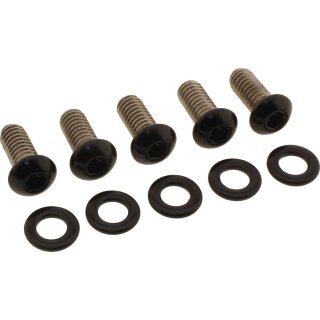Derby Cover Screw Kits Gloss Black Powder Coated