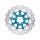 Colored Disc Wave DF FLW Floating Brake Disc Anodized Inner Aluminium Carrier Blue 11,5" Rear