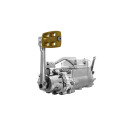 6-into-4 70-Early 84 Complete Transmission with Ear, Standard Shift Pattern Raw Case, Function Formed Hydraulic Kicker Cover, , Bearing Doors and Top Covers Aluminium Polished Hydraulic Clutch