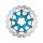 Colored Disc Wave DF FLW Floating Brake Disc Anodized Inner Aluminium Carrier Blue 11,5" Front