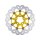 Colored Disc Wave DF FLW Floating Brake Disc Anodized Inner Aluminium Carrier Gold 11,5" Rear