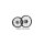 80-Spoke Wheels Polished Stainless Steel Spokes Black 3/4" 18" 8,50" Rear