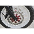 Colored Disc Wave DF FLW Floating Brake Disc Anodized Inner Aluminium Carrier Red 11,5" Front