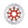 Colored Disc Wave DF FLW Floating Brake Disc Anodized Inner Aluminium Carrier Red 11,5" Front