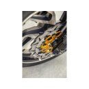 Colored Disc Wave DF FLW Floating Brake Disc Anodized Inner Aluminium Carrier Gold 11,5" Front