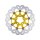 Colored Disc Wave DF FLW Floating Brake Disc Anodized Inner Aluminium Carrier Gold 11,5" Front